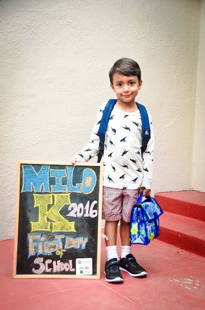 First Day of School for Milo.